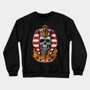 Egyptian Pharaoh Skull Crewneck Sweatshirt